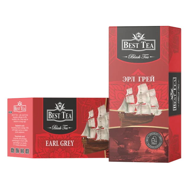 BEST TEA — Чёрный чай «Эрл Грей», 25 конвертов × 1,5 г