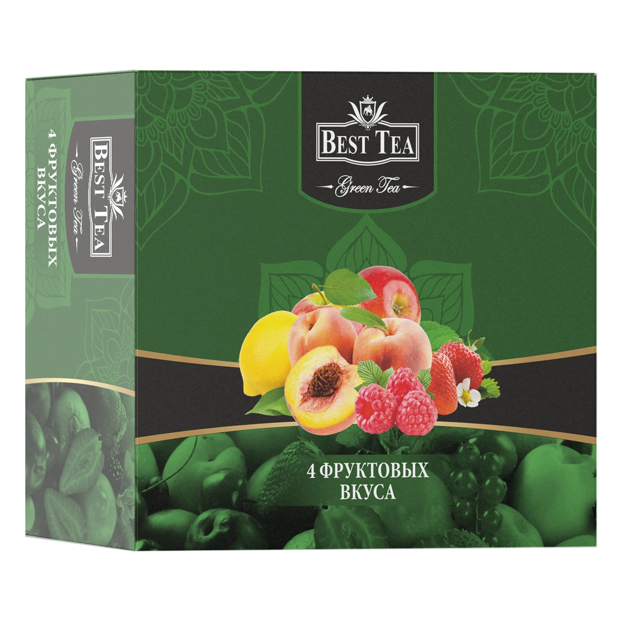 BEST TEA — Зелёный чай «Фруктовое ассорти», 100 фильтр-пакетов × 1,5 г